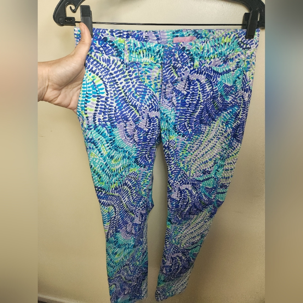 Women's Lilly Pulitzer Cropped Pants Sz 2 - Picture 7 of 11
